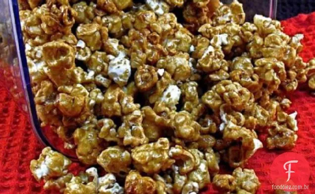 Pipoca de caramelo (não muito doce ou pegajosa)