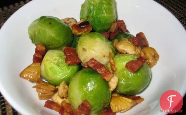 Couve De Bruxelas Com Pancetta E Castanhas