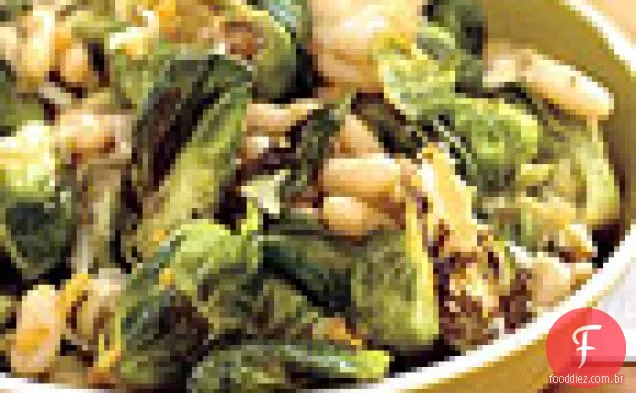 Couve de Bruxelas com feijão branco e Pecorino