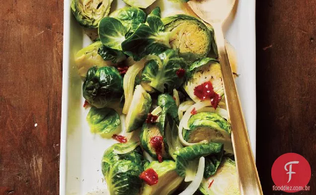 Couves de Bruxelas salteadas com Bacon