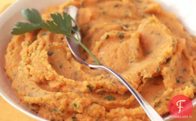 Purê de batata doce e Russet com ervas