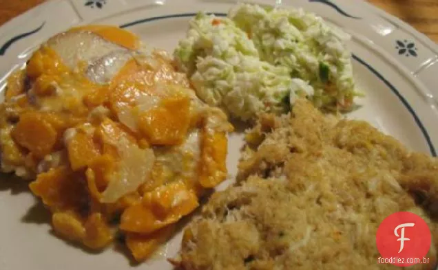 Ouro Yukon e gratinado de Batata Doce