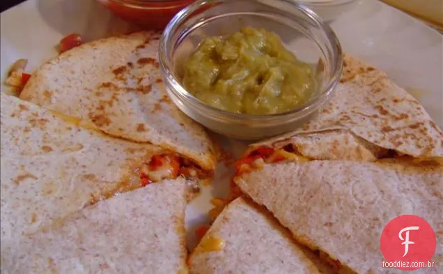 Pimenta Vermelha Doce E Quesadillas De Cogumelos