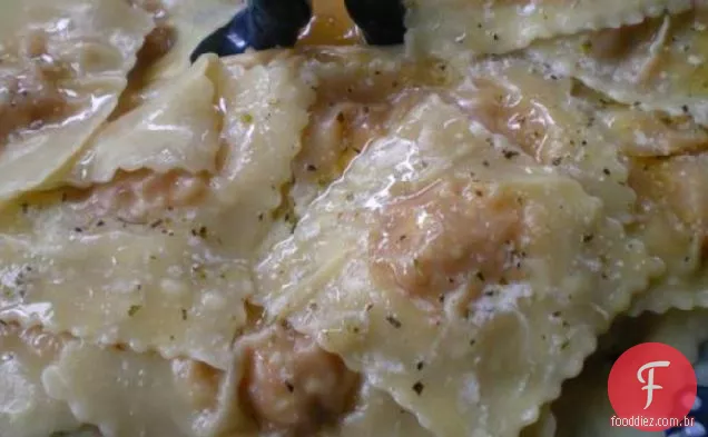 Batata-Doce assada e Ravioli Feta