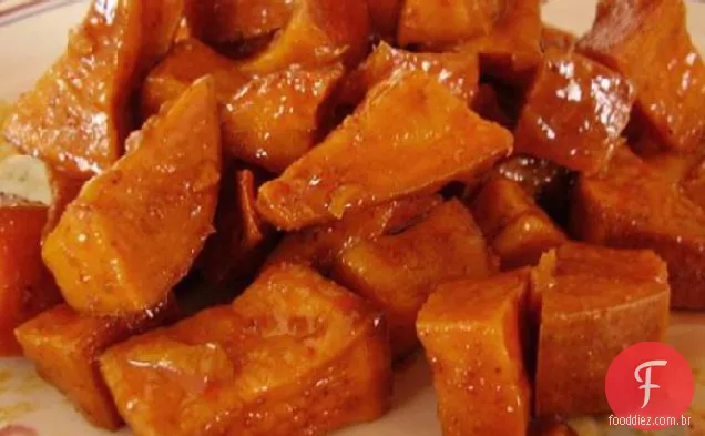 Doce e picante Batata Doce assar