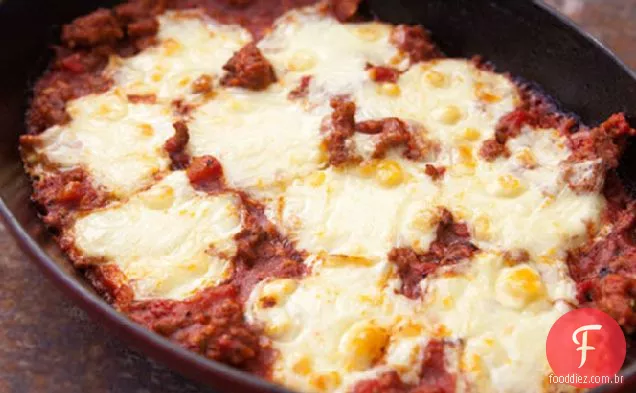 Polenta Salsicha Mussarela Caçarola