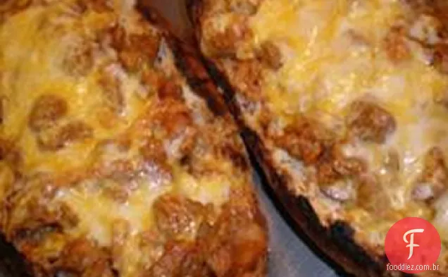 Pizza de cebola e Salsicha