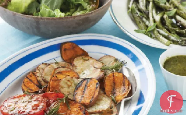 Batatas grelhadas com alecrim