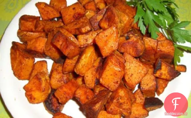 Chipotle Picante-Batatas Doces Assadas Com Canela