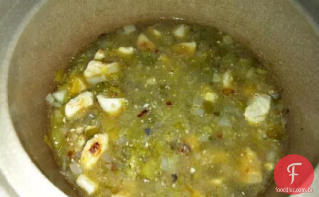 Chili Branco Do Potenciômetro Do Crock (Com Tomatillo)