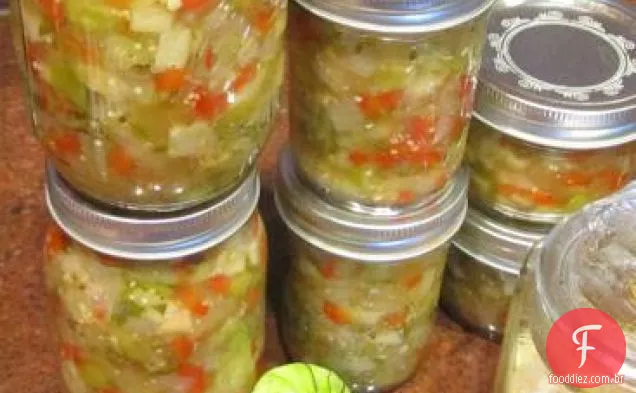 Espetos De Frango ao estilo Yucatán com mamão-Tomatillo Salsa