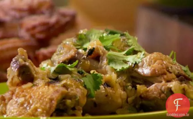 Frango assado com Tomatilos e Jalapenos