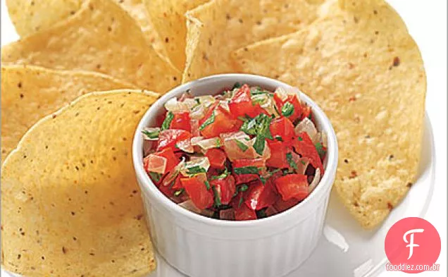 Molho de tomate caseiro com batatas fritas