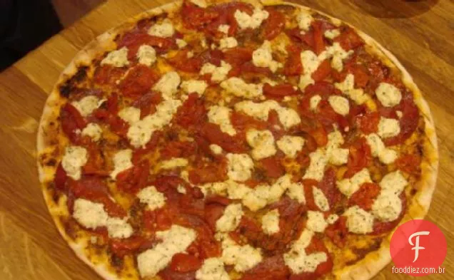 Queijo Boursin e Pizza de tomate seca ao sol
