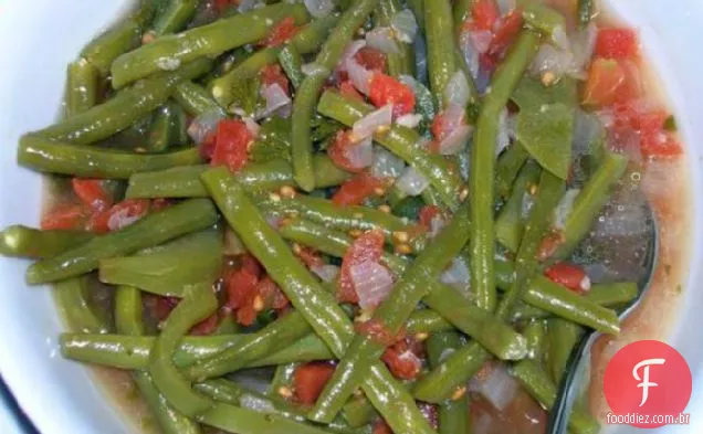 Fassolakia Freska Me Domata-Feijão Verde Grego E Tomate
