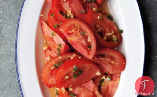Tomates com gengibre, limão e Chile