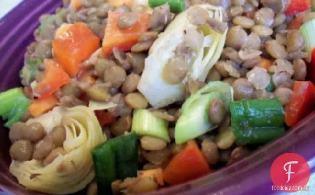Salada De Lentilha Quente Fácil