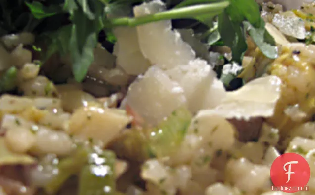 Risoto de alcachofra de Jerusalém de Gordon Ramsay com vieiras