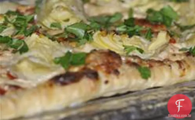 Alcachofra e tortas de ervas