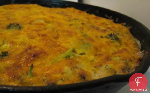 Alcachofra e brócolis fritada / Quiche Crustless