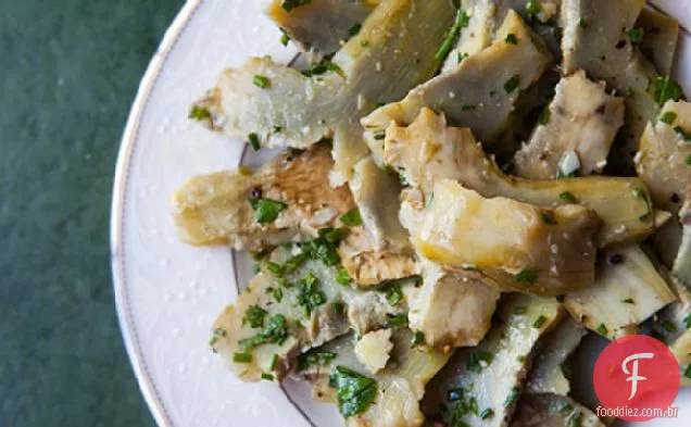 Salada De Coração De Alcachofra Com Óleo