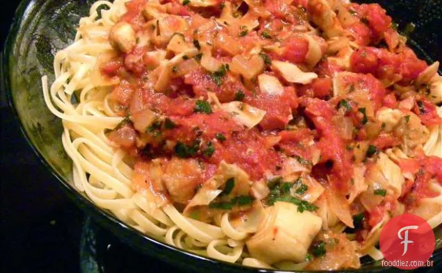 Molho de macarrão com coração <3