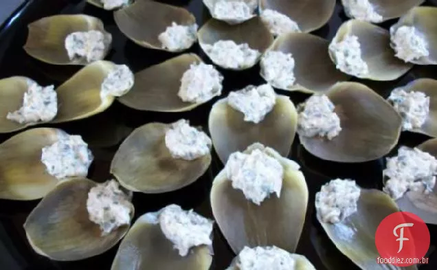Folhas De Alcachofra Com Parmesão-Manjericão Aioli