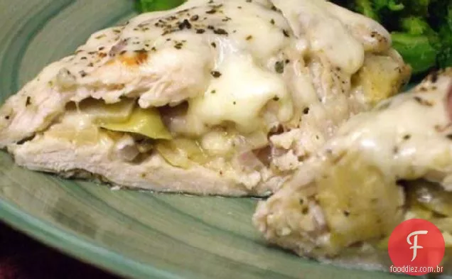 Peito De Frango Recheado Com Alcachofra