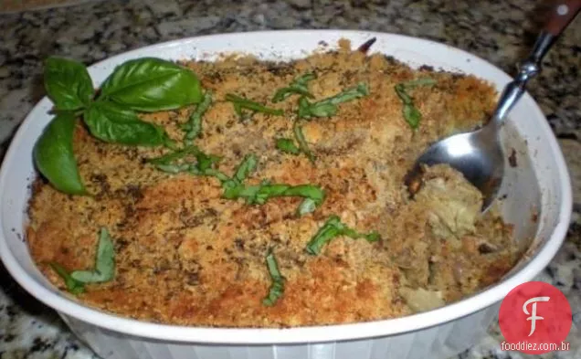 Alcachofra de Ron e fritada de dois queijos