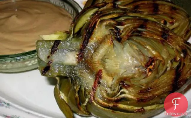 Alcachofras Grelhadas Com Aioli Worcestershire