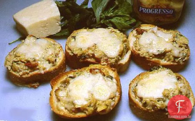Alcachofra E queijo Bruschetta