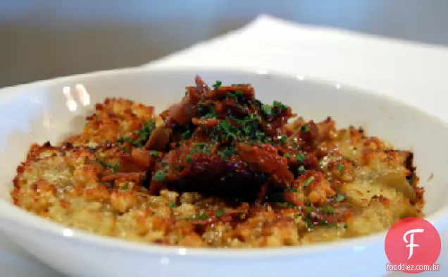 Alcachofra de limão e gratinado de cebola