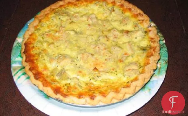 Alcachofra e quiche de tomate seco ao sol