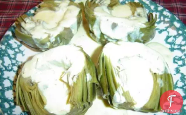 Alcachofras Com Molho De Alecrim Limão