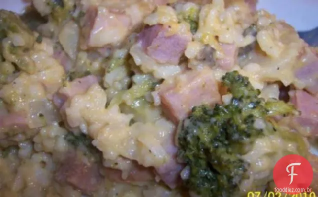 Brócolis E Arroz Com Queijo (Panela De Barro)