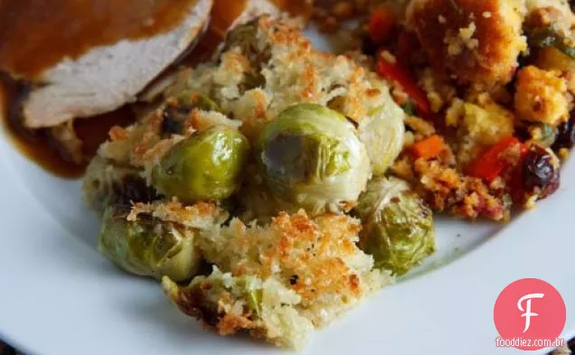 Couves De Bruxelas Assadas Gratinadas