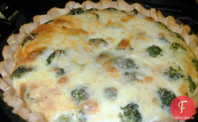 Linguiça italiana-Quiche de brócolis