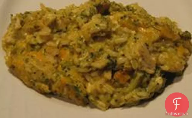 Caçarola fácil de frango e brócolis
