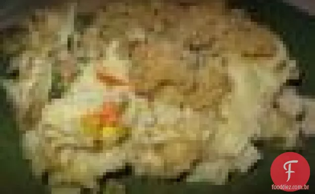 Caçarola De Sobra De Vegetais De Peru De Ação De Graças