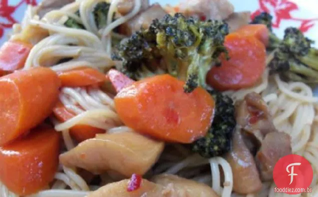 Tigela De Macarrão De Frango