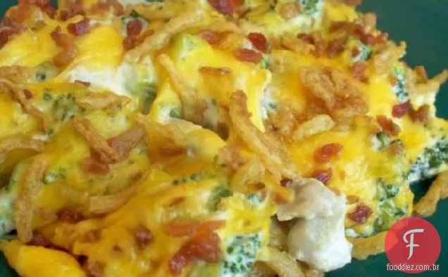 Frango Brócolis Cheddar Assar