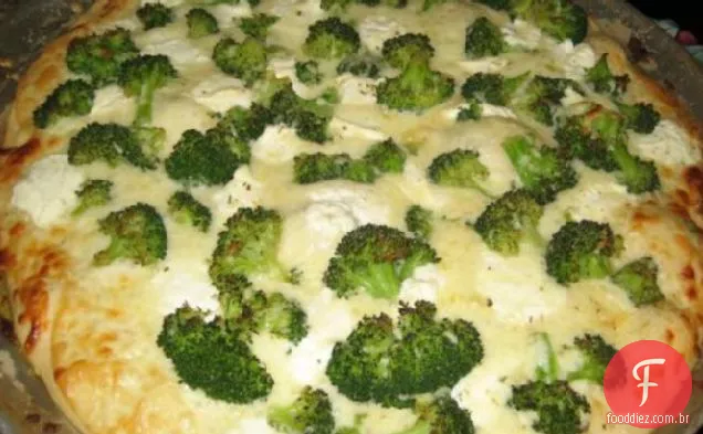 Quatro Queijo Branco Brócolis Pizza (Fácil)