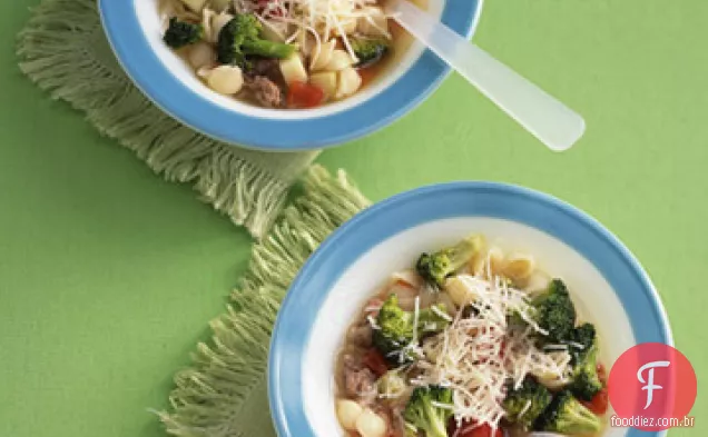 Minestrone com brócolis