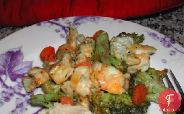 Legumes frescos versáteis e queijo