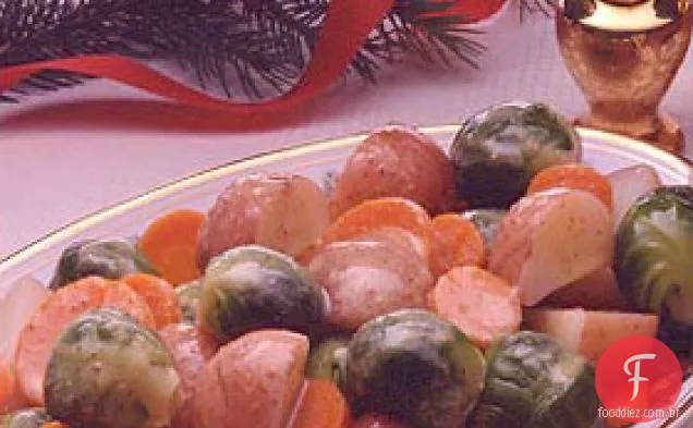 Legumes De Inverno Com Molho De Mostarda
