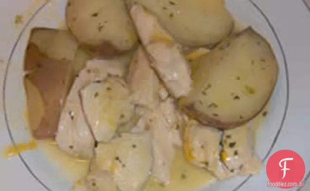 Fácil Queijo Frango Assar