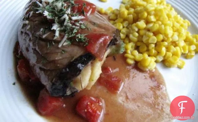 Massa cremosa com frango, brócolis e manjericão-versão com baixo teor de gordura