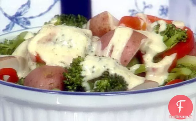 Legumes com molho de limão brócolis