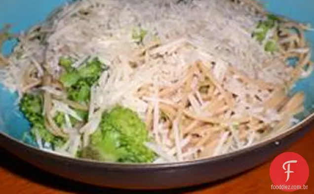 Macarrão Com Gravata borboleta com brócolis, alho e limão