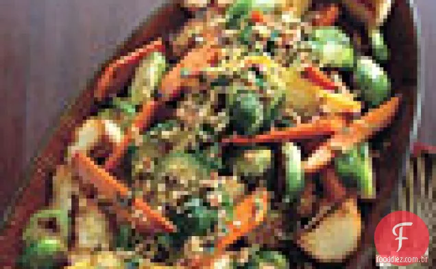 Legumes Assados Com Noz-Pecã Gremolata
